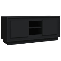 Miniatyr av produktbild för Tv-bänk svart 102x35x45 cm konstruerat trä