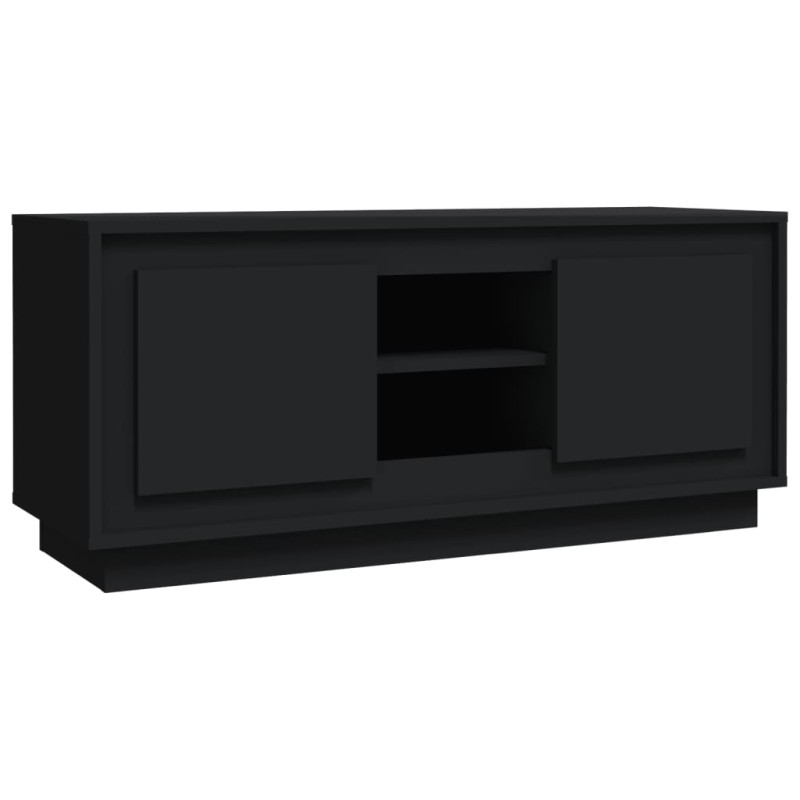 Produktbild för Tv-bänk svart 102x35x45 cm konstruerat trä