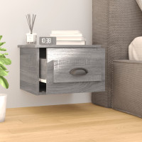 Miniatyr av produktbild för Väggmonterade sängbord 2 st grå sonoma 41,5x36x28 cm
