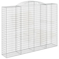 Produktbild för Gabioner bågformade 5 st 300x50x220/240 cm galvaniserat järn