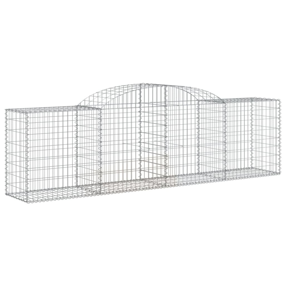 Produktbild för Gabioner bågformade 15 st 300x50x80/100 cm galvaniserat järn