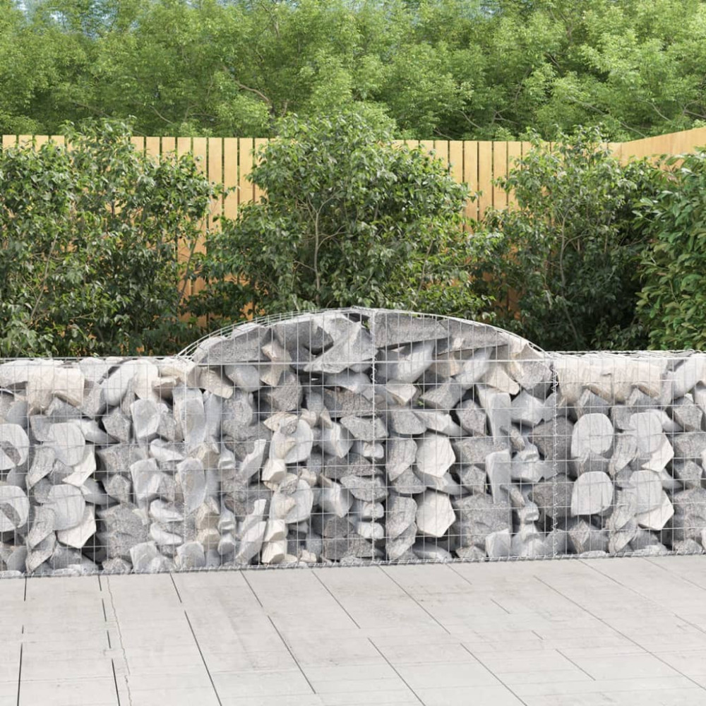 Produktbild för Gabioner bågformade 30 st 300x50x80/100 cm galvaniserat järn