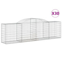 Produktbild för Gabioner bågformade 30 st 300x50x80/100 cm galvaniserat järn