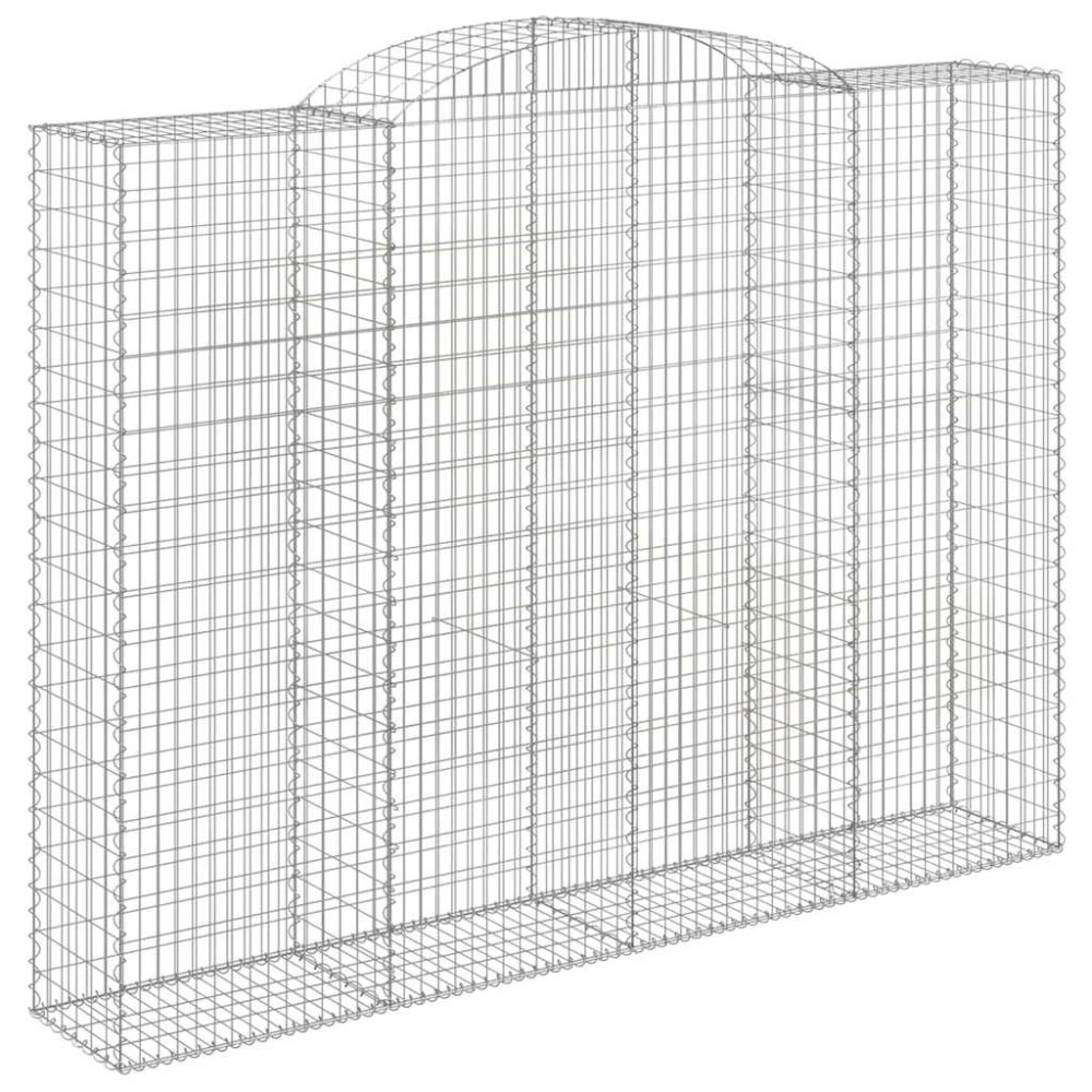 Produktbild för Gabioner bågformade 4 st 300x50x220/240 cm galvaniserat järn