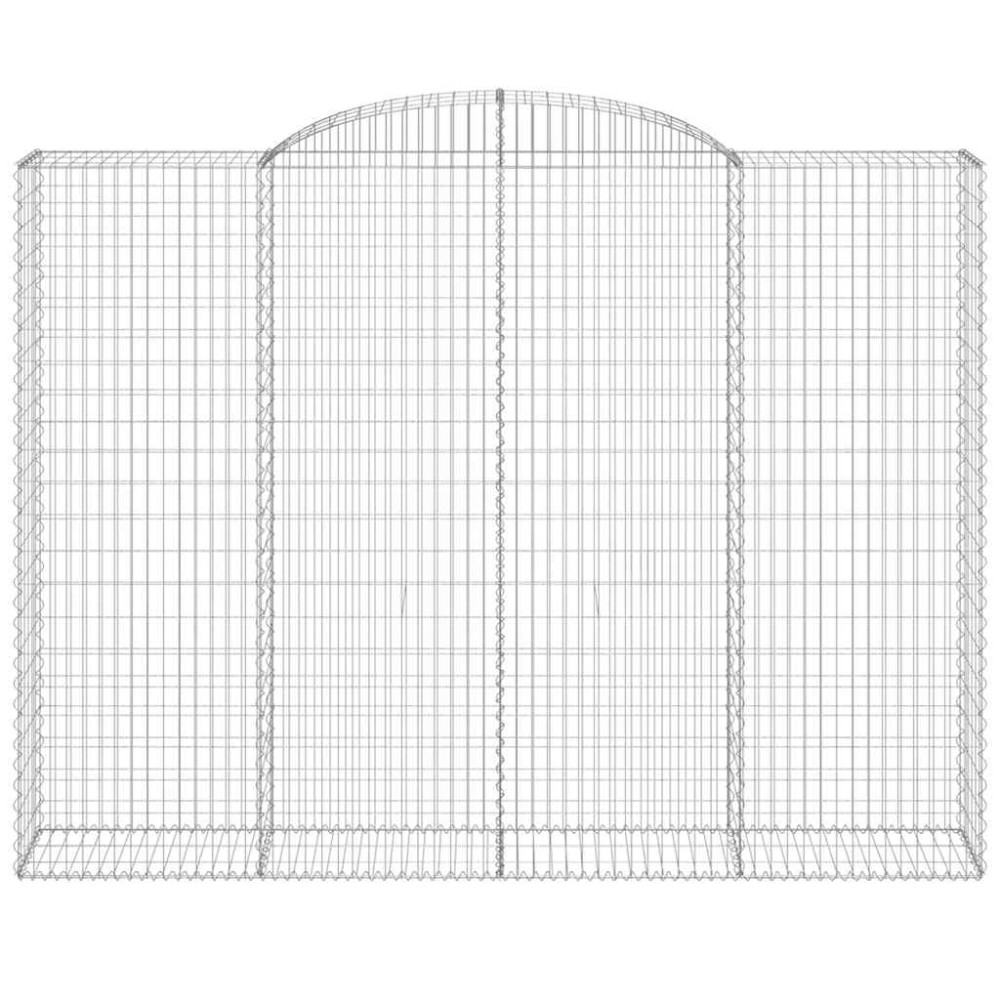 Produktbild för Gabioner bågformade 4 st 300x50x220/240 cm galvaniserat järn
