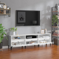 Miniatyr av produktbild för Tv-bänk vit högglans 150x30x44,5 cm konstruerat trä
