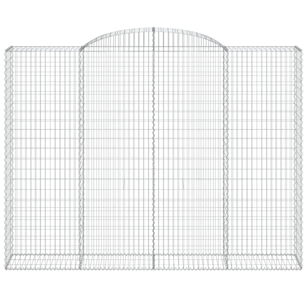 Produktbild för Gabioner bågformade 6 st 300x50x220/240 cm galvaniserat järn