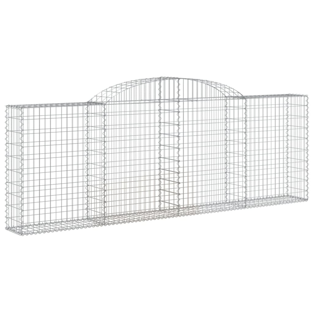 Produktbild för Gabioner bågformade 30 st 300x30x100/120 cm galvaniserat järn
