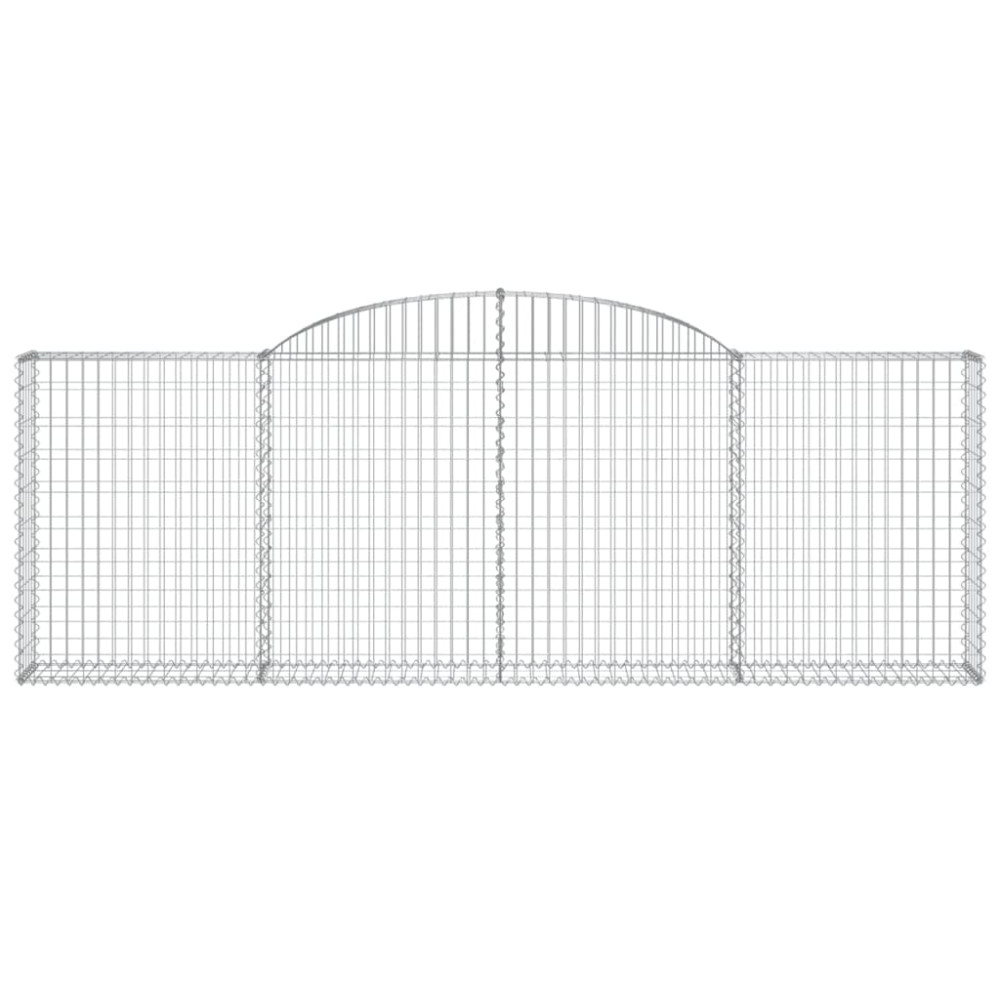 Produktbild för Gabioner bågformade 30 st 300x30x100/120 cm galvaniserat järn