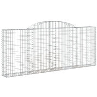 Produktbild för Gabioner bågformade 6 st 300x30x120/140 cm galvaniserat järn