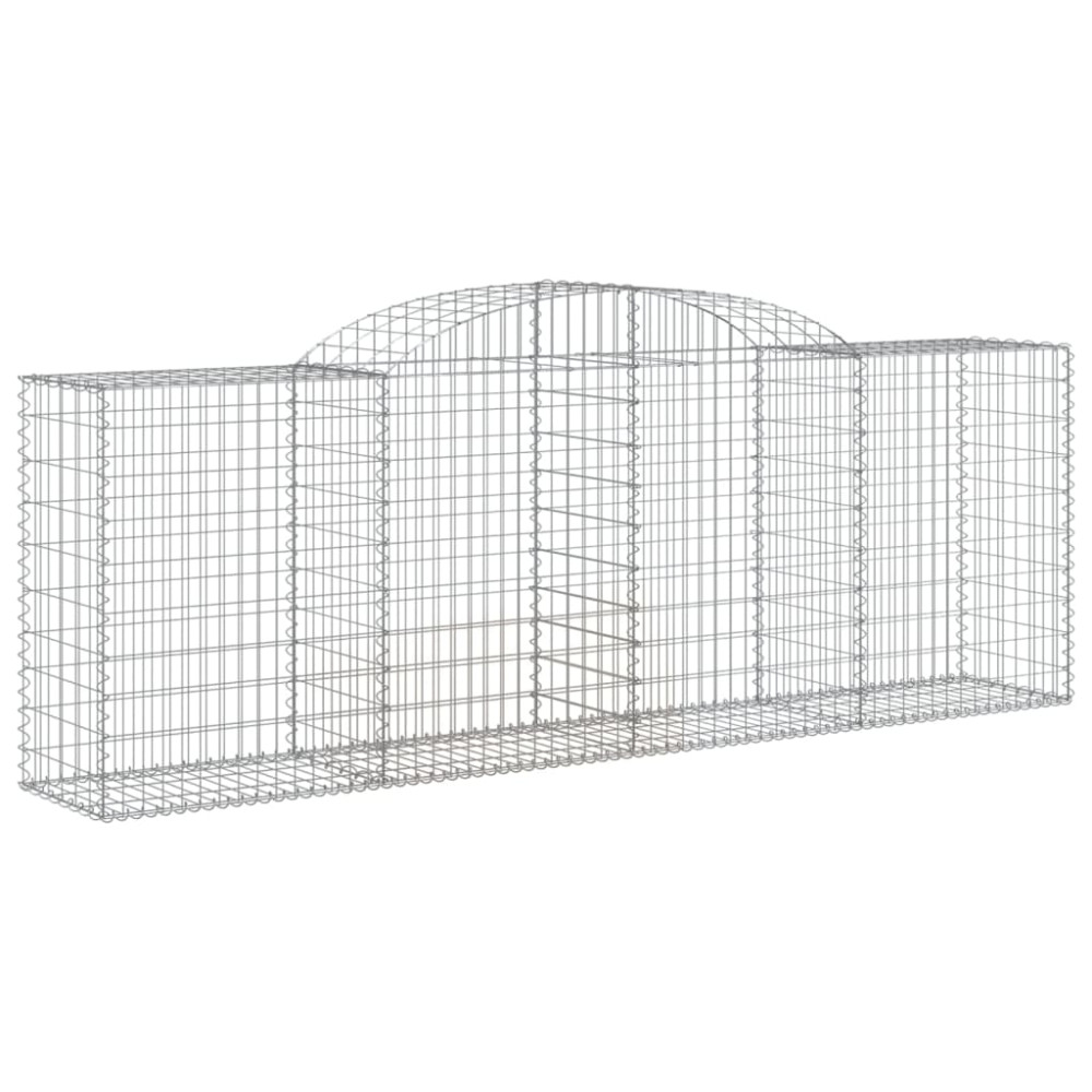 Produktbild för Gabioner bågformade 17 st 300x50x100/120 cm galvaniserat järn