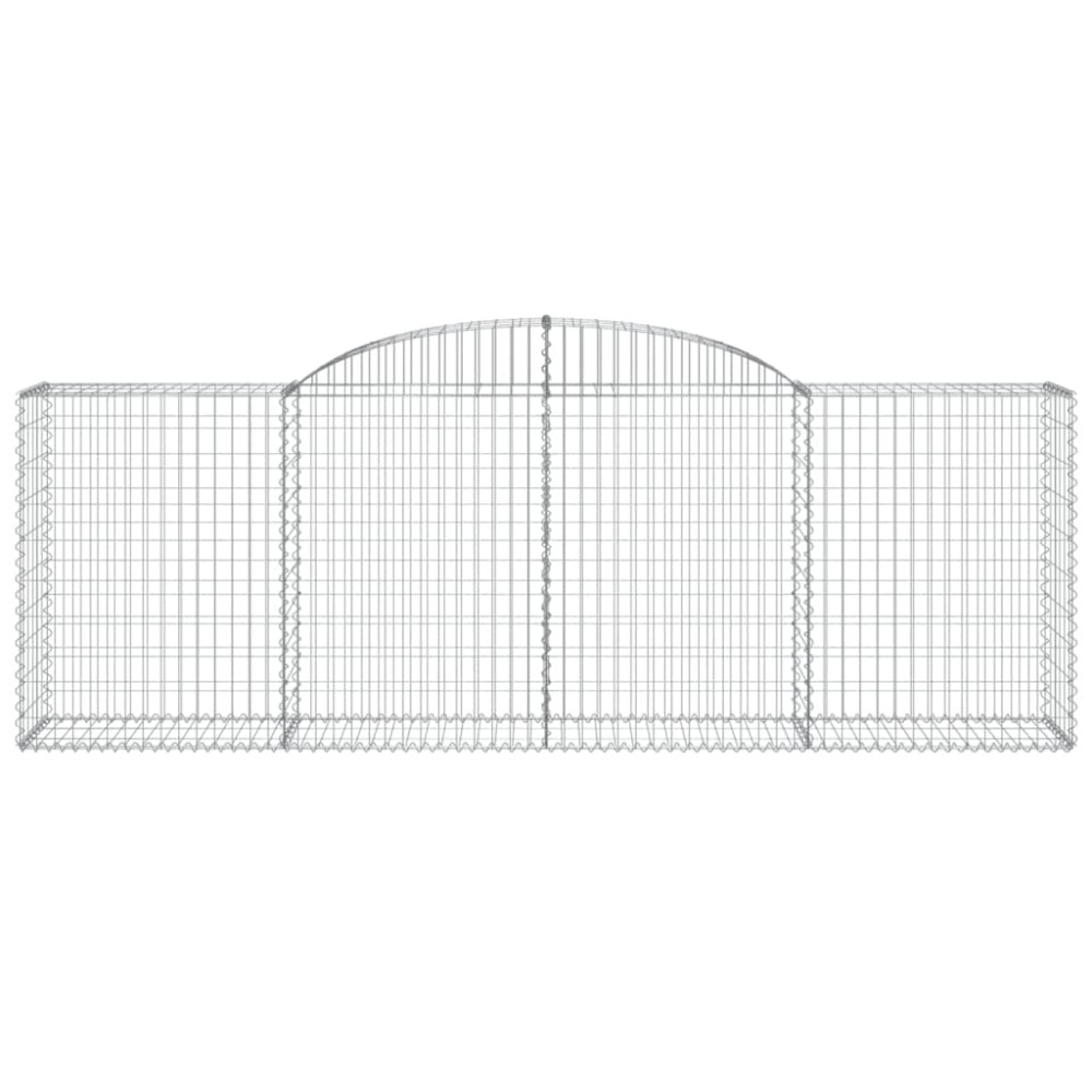 Produktbild för Gabioner bågformade 17 st 300x50x100/120 cm galvaniserat järn