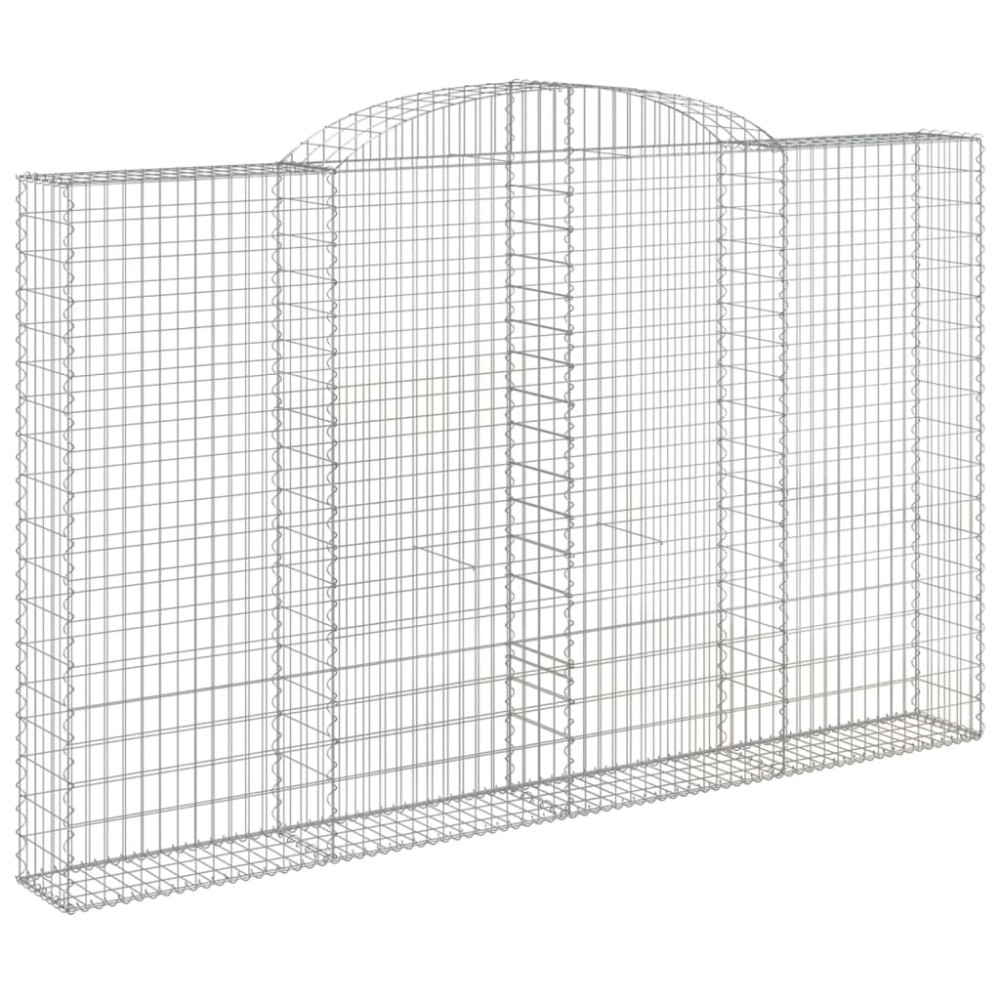 Produktbild för Gabioner bågformade 8 st 300x30x180/200 cm galvaniserat järn
