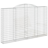 Produktbild för Gabioner bågformade 8 st 300x30x180/200 cm galvaniserat järn