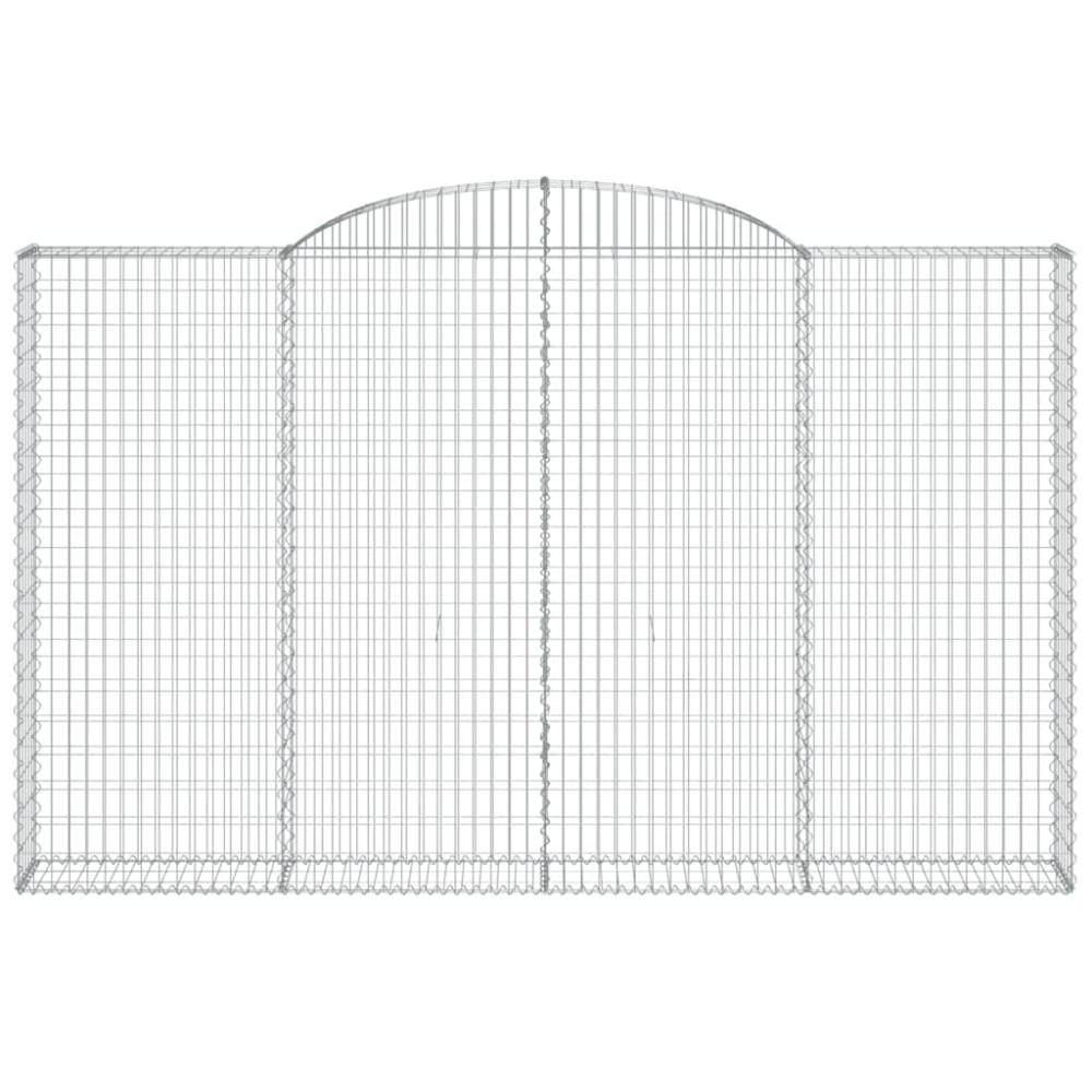 Produktbild för Gabioner bågformade 8 st 300x30x180/200 cm galvaniserat järn