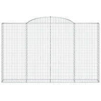 Produktbild för Gabioner bågformade 8 st 300x30x180/200 cm galvaniserat järn