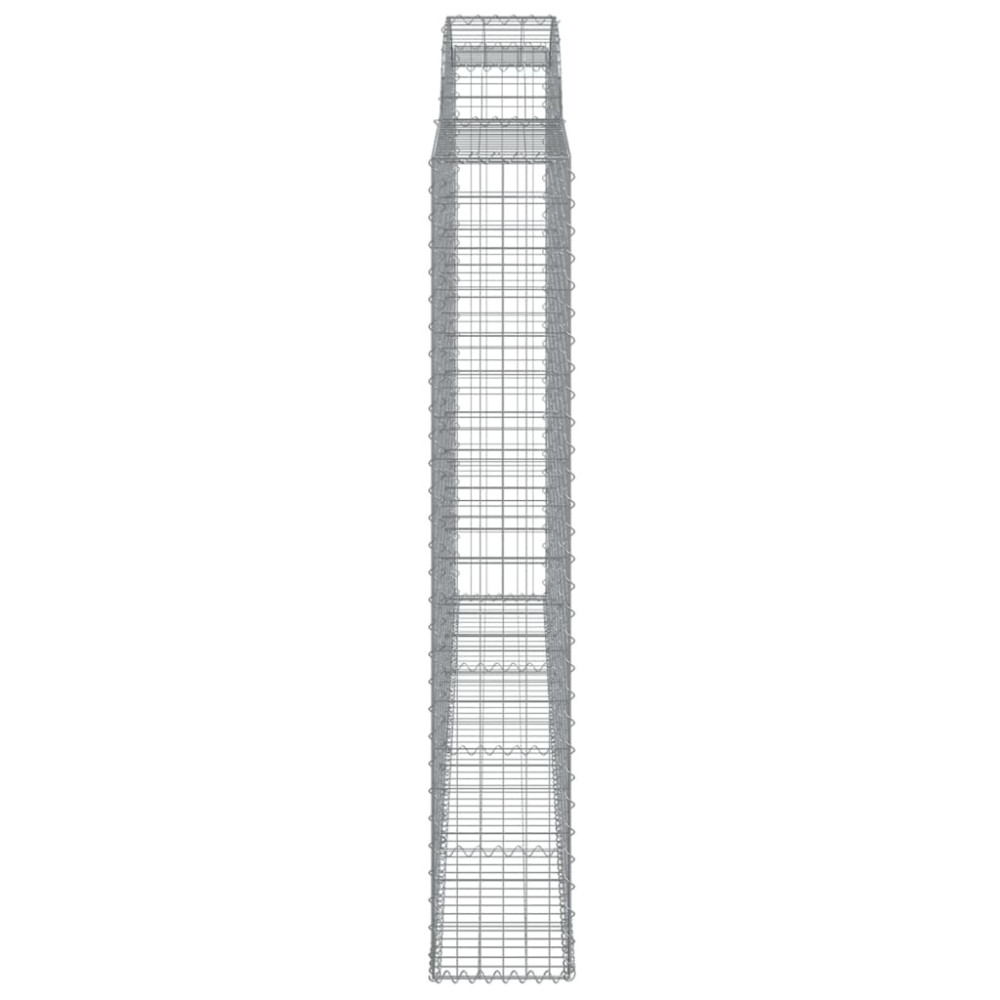 Produktbild för Gabioner bågformade 8 st 300x30x180/200 cm galvaniserat järn