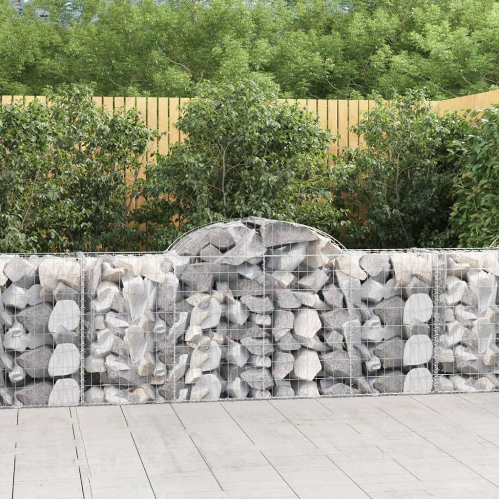 Produktbild för Gabioner bågformade 40 st 200x50x80/100 cm galvaniserat järn