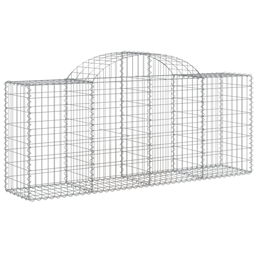 Produktbild för Gabioner bågformade 40 st 200x50x80/100 cm galvaniserat järn