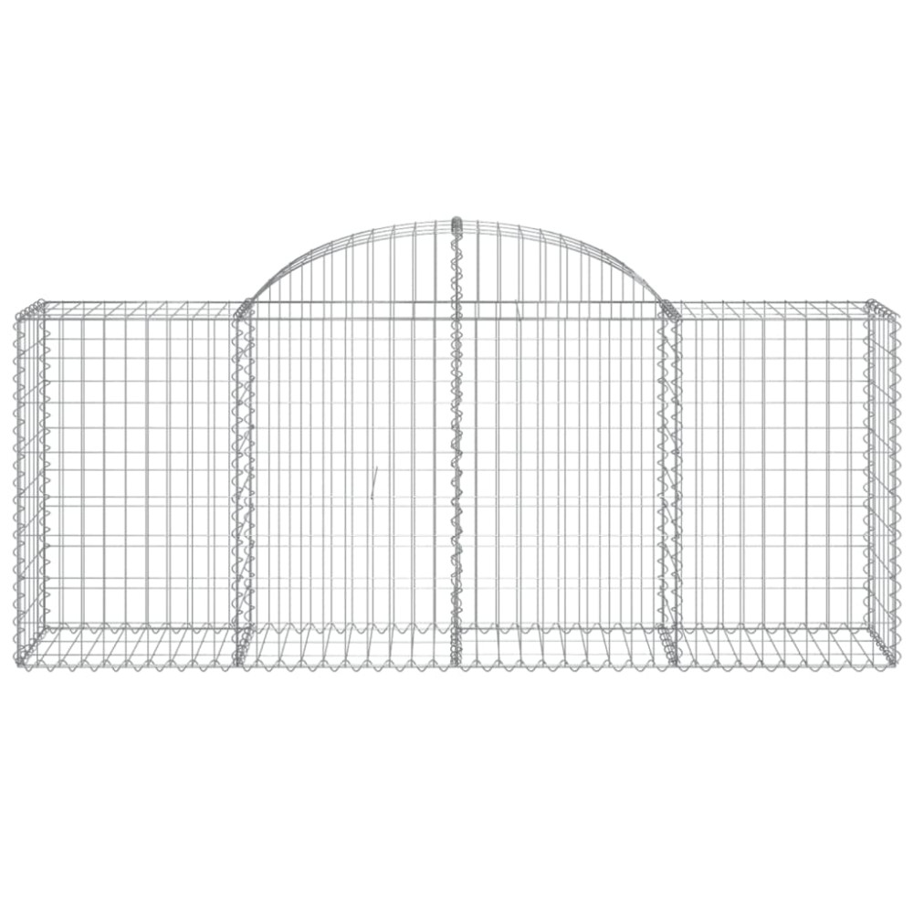 Produktbild för Gabioner bågformade 40 st 200x50x80/100 cm galvaniserat järn