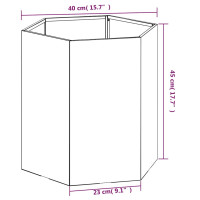 Produktbild för Odlingslåda rostfärgad 40x40x45 cm rosttrögt stål