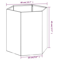 Produktbild för Odlingslåda rostfärgad 40x40x45 cm rosttrögt stål