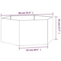 Produktbild för Odlingslåda rostfärgad 90x90x45 cm rosttrögt stål