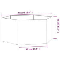 Produktbild för Odlingslåda rostfärgad 90x90x45 cm rosttrögt stål