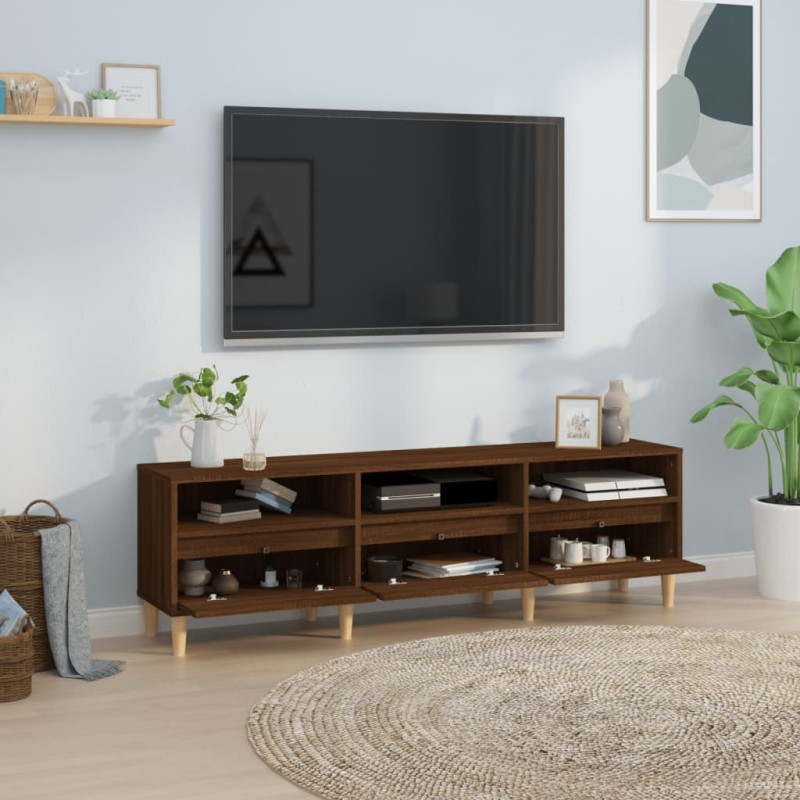 Produktbild för Tv-bänk brun ek 150x30x44,5 cm konstruerat trä