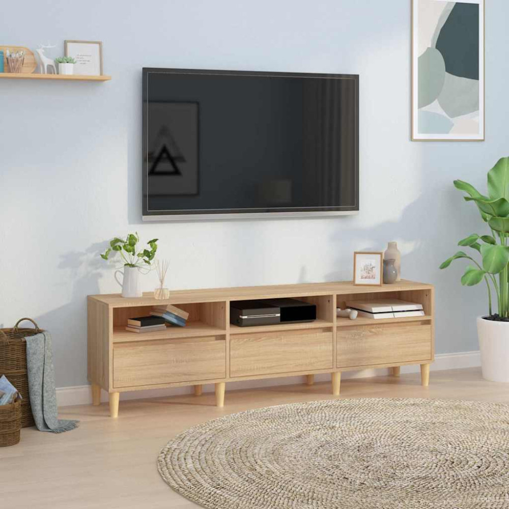 Produktbild för Tv-bänk sonoma-ek 150x30x44,5 cm konstruerat trä