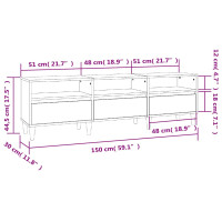 Produktbild för Tv-bänk sonoma-ek 150x30x44,5 cm konstruerat trä