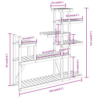 Produktbild för Växtställ 110x25x111 cm massivt granträ