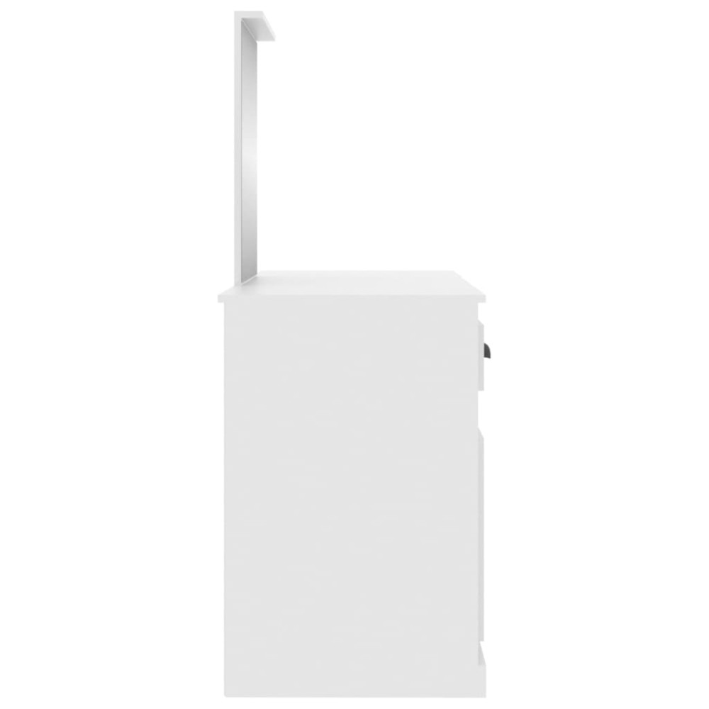 Produktbild för Sminkbord med spegel vit 130x50x132,5 cm