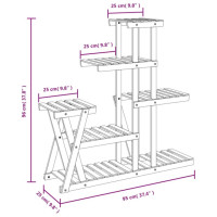 Produktbild för Växtställ 95x25x96 cm massivt granträ