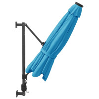 Miniatyr av produktbild för Väggmonterat parasoll havsblå 290 cm