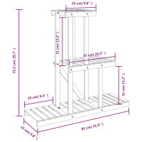 Produktbild för Växtställ 81x25x75,5 cm massivt granträ