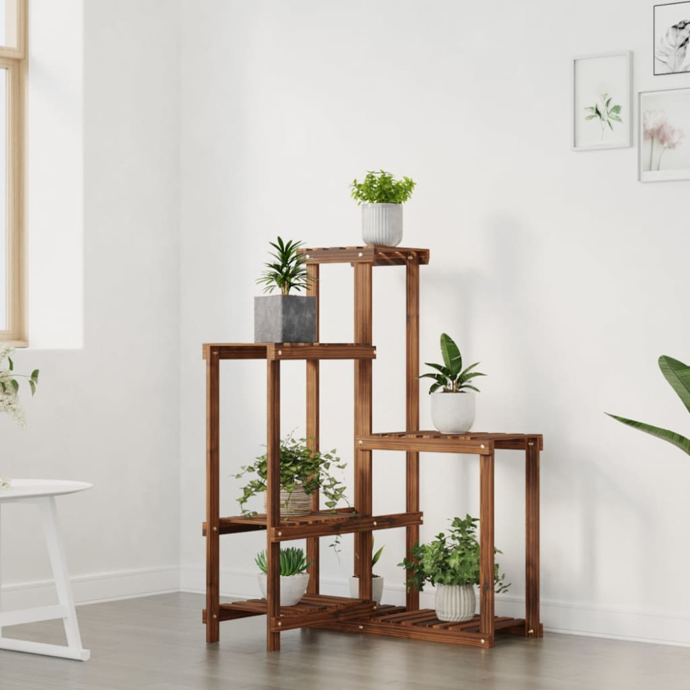 Produktbild för Växtställ 62,5x61,5x101,5 cm massivt granträ