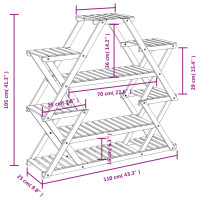 Produktbild för Växtställ 110x25x105 cm massivt granträ