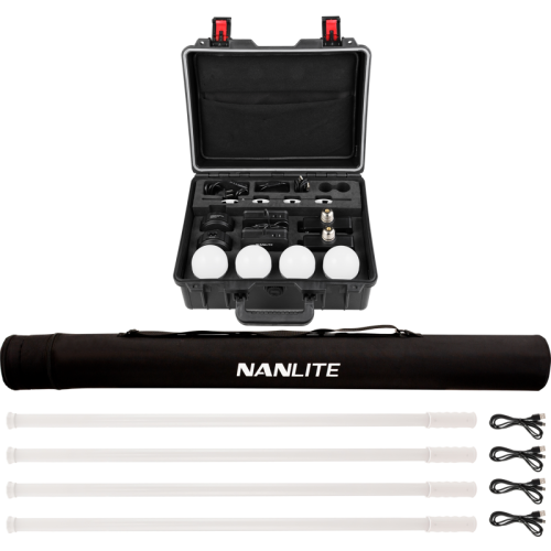 NANLITE Kit Nanlite Pavotube T8-7X-4 Light kit  & Pavobulb 10C 4 Bulb kit