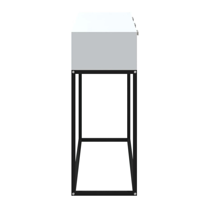 Produktbild för Konsolbord vit 105x30x75 cm konstruerat trä och järn