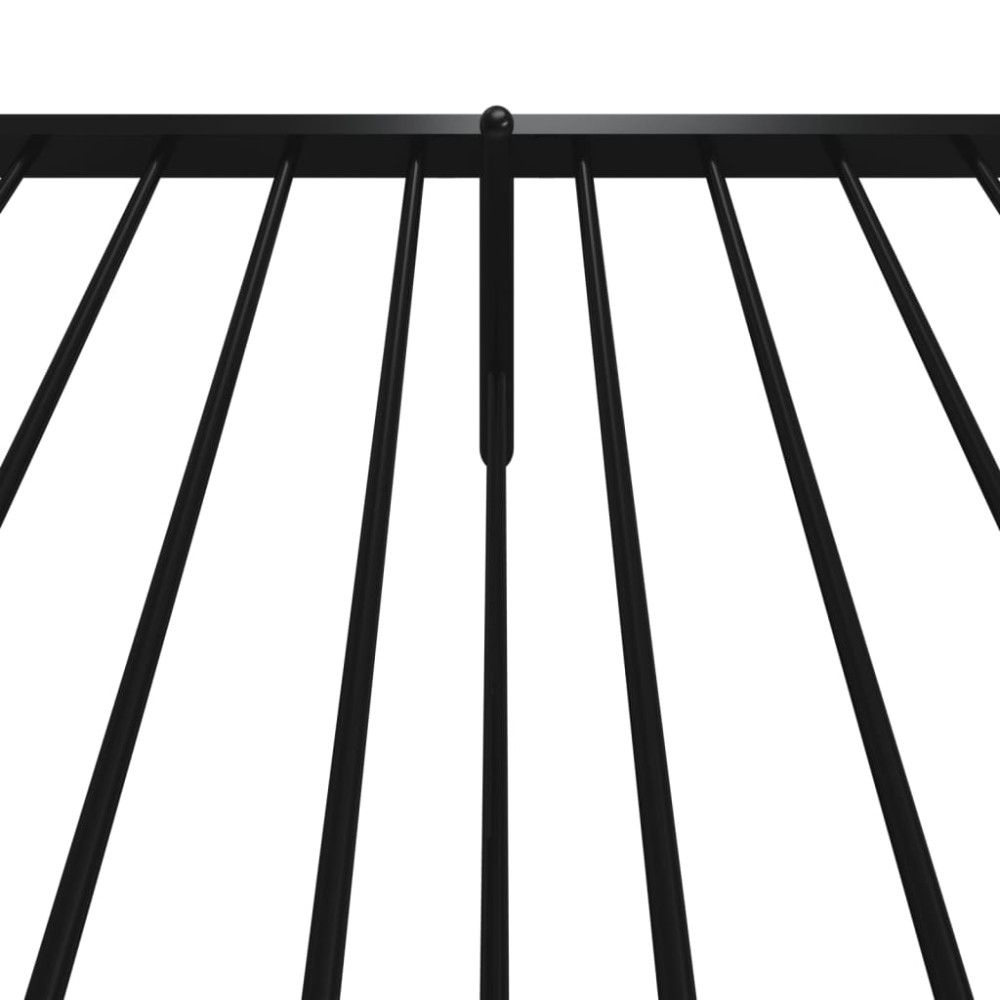 Produktbild för Sängram med huvudgavel och fotgavel svart metall 90x200 cm