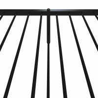 Produktbild för Sängram med huvudgavel och fotgavel svart metall 90x190 cm