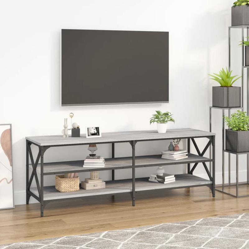 Produktbild för Tv-bänk grå sonoma 140x40x50 cm konstruerat trä
