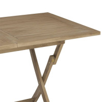 Produktbild för Hopfällbart trädgårdsbord grå 120x70x75 cm massiv teak