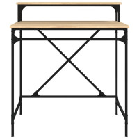 Produktbild för Skrivbord sonoma-ek 80x50x90 cm konstruerat trä och järn