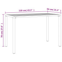 Produktbild för Trädgårdsbord antracit 110x54x70 cm stål