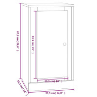 Produktbild för Skåp rökfärgad ek 37,5x35,5x67,5 cm konstruerat trä