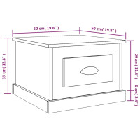 Produktbild för Soffbord sonoma-ek 50x50x35 cm konstruerat trä