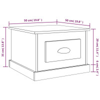 Produktbild för Soffbord betonggrå 50x50x35 cm konstruerat trä