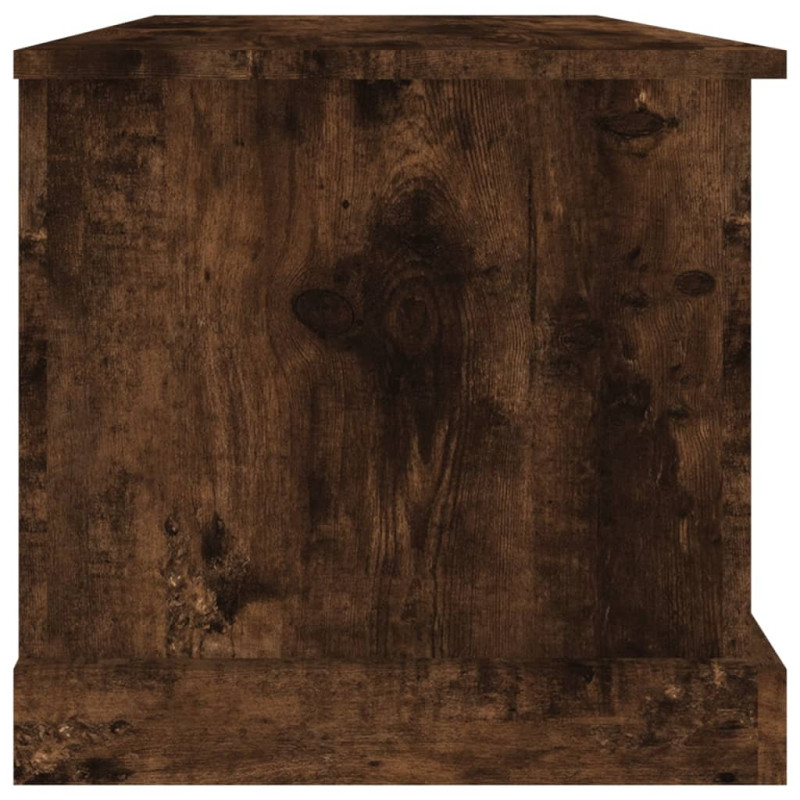 Produktbild för Förvaringslåda rökfärgad ek 70x40x38 cm konstruerat trä